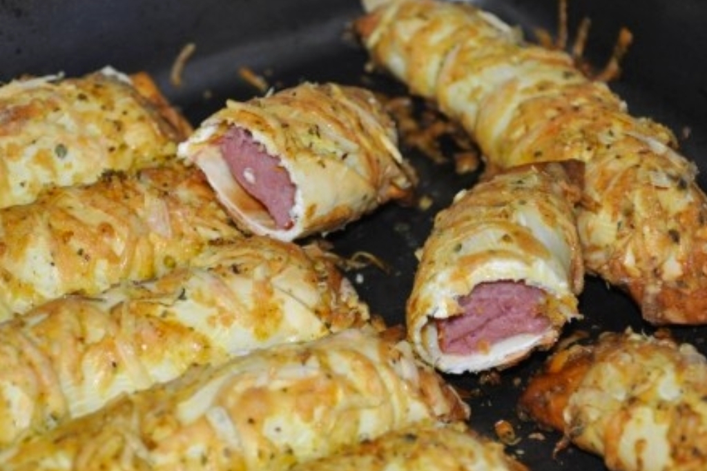 Cigarrete de presunto e queijo, um salgado simples mas delicioso